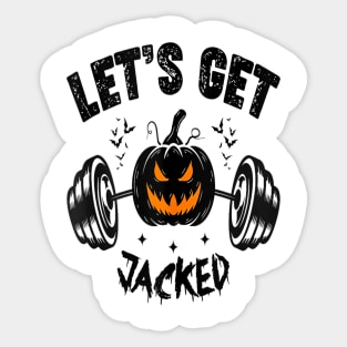 Quote For Guy's Halloween Gym Training Pumpkin Holiday Sticker